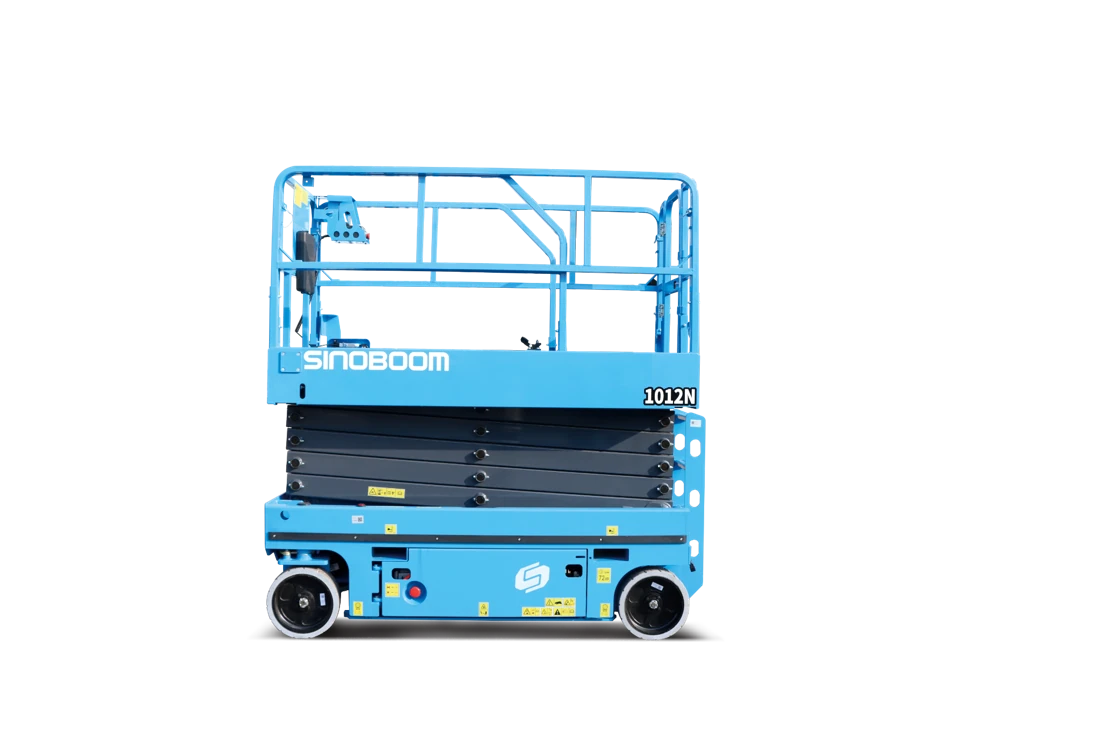 Kapalı konumda kompakt makaslı platform